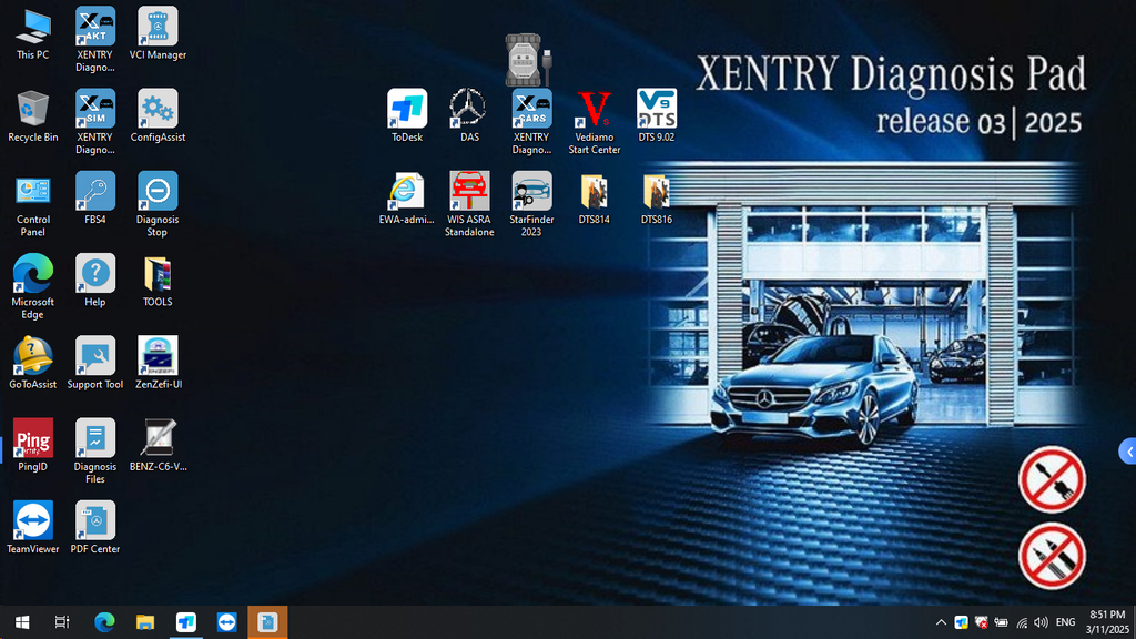 V2025.03 Benz Xentry Diagnostic & Programming Software For Mercedes installed in SSD/HDD