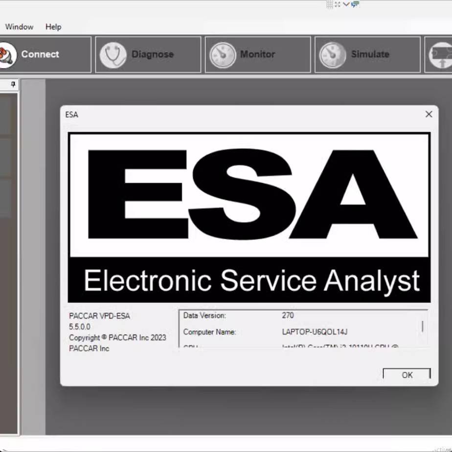 Paaccar ESA 5.6 2023 Electronic Service Analyst Remote Installation