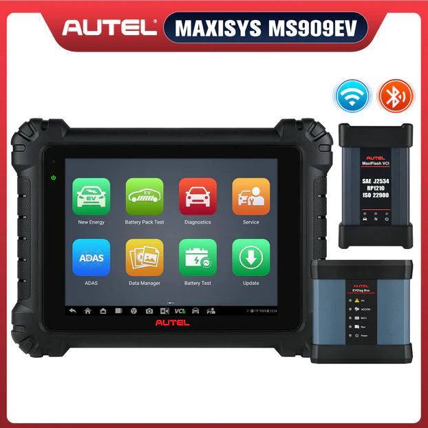 Autel MaxiSys MS909EV EV Diagnostics Tools High-Voltage System Supports ECU Programming & Coding