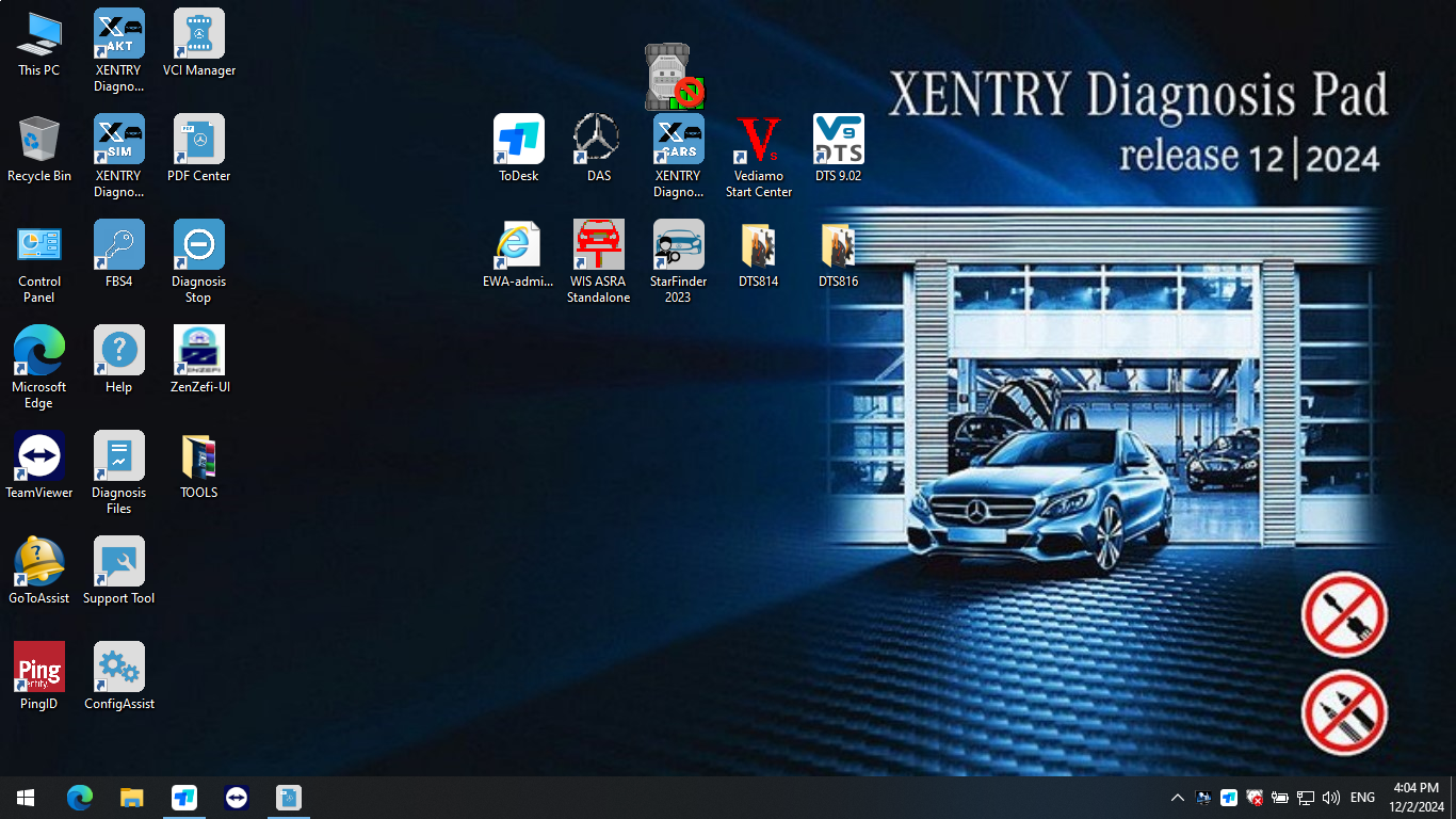 V2024.12 Benz Xentry Diagnostic & Programming Software For Mercedes installed in SSD/HDD