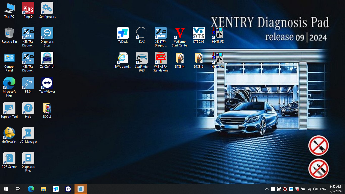 V2024.09 Benz Xentry Diagnostic & Programming Software For Mercedes installed in SSD/HDD