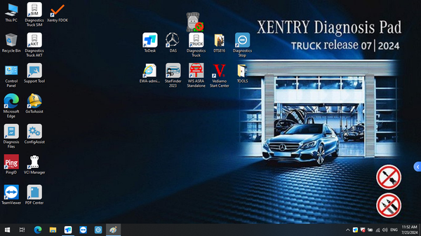 V2024.06 Benz Xentry Diagnostic & Programming Software For Mercedes installed in SSD/HDD