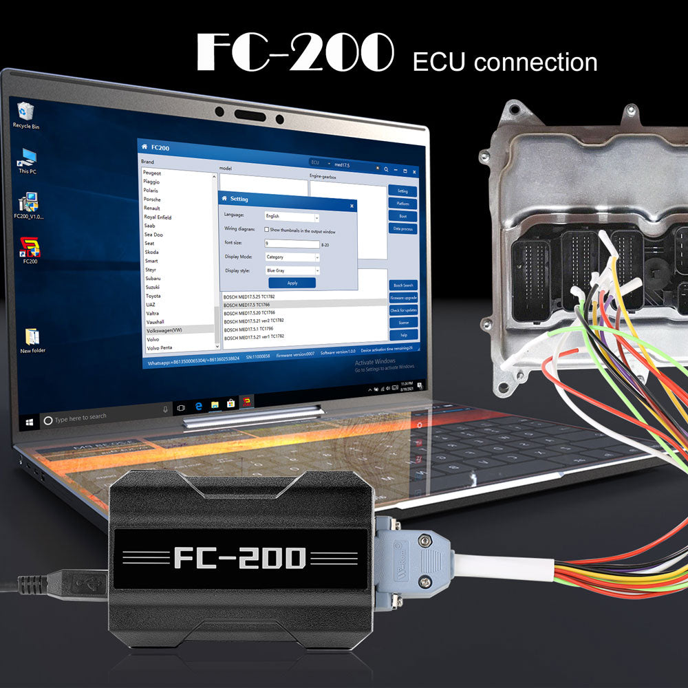 CGDI FC200 ECU Programmer ISN OBD Reader Full Version Upgrade of AT200