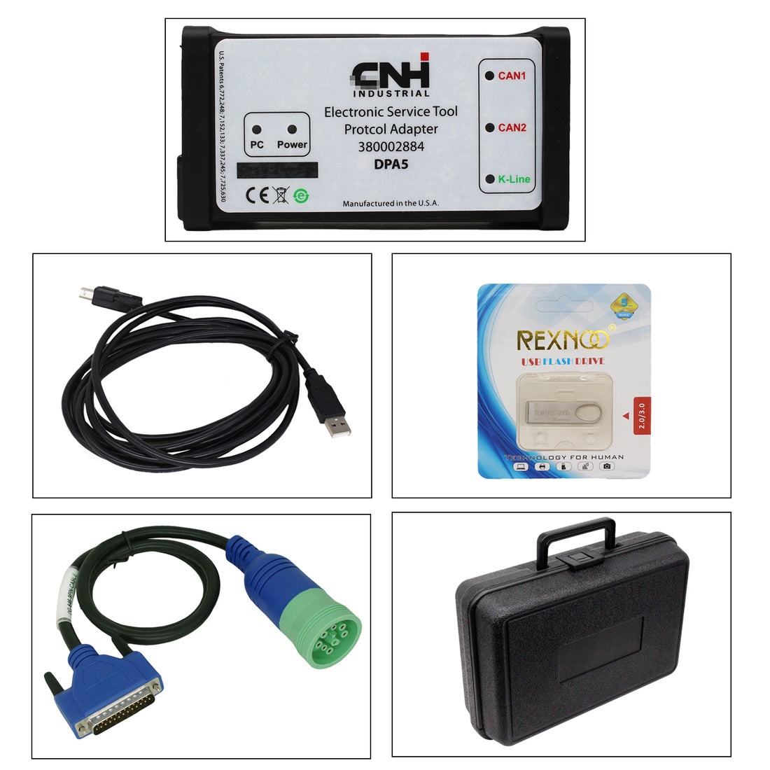 CNH DPA5 Kit Diagnostic Tool Dearborn Protocol Adapter 5 New Holland Electronic Service Tools