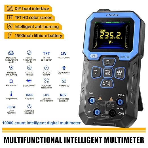 مقياس متعدد رقمي FNIRSI DMT-99 مزود بـ 10000 قطعة TRMS