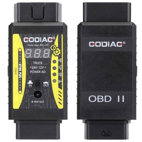 GODIAG GT106 PLUS 24V to 12V Heavy Duty Truck Adapter Added Fuel Injector Cleaning & Testing Relay Testing