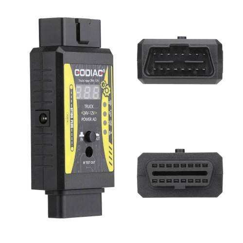 GODIAG GT106 PLUS 24V to 12V Heavy Duty Truck Adapter Added Fuel Injector Cleaning & Testing Relay Testing