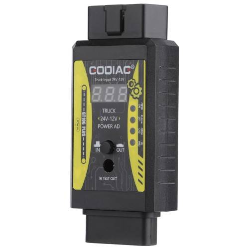 GODIAG GT106 PLUS 24V to 12V Heavy Duty Truck Adapter Added Fuel Injector Cleaning & Testing Relay Testing