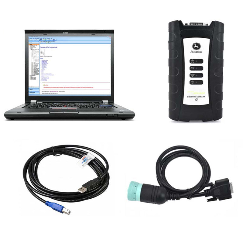 John Deere EDL V3 Electronic Data Link V3 with Internal Service Advisor SA 5.3 Software SSD