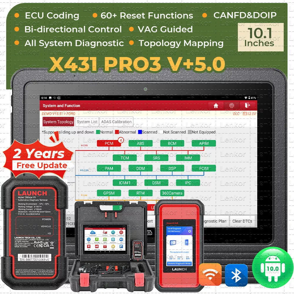 LAUNCH X431 PRO3S+Smartlink HD Heavy Duty Truck Diagnostic Scanner