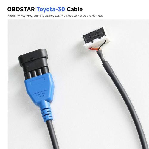 OBDSTAR Toyota-30 Cable Support 4A and 8A-BA All Key Lost for X300 DP PLUS/ X300 PRO4/ X300 DP Key Master