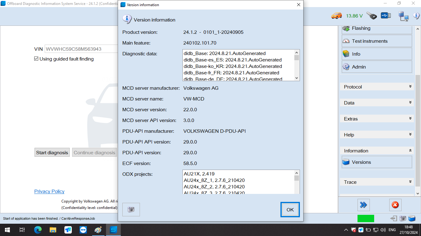 ODIS Software V24.1.2 V-W A-udi Elsawin 6.0 Vag ETKA 8.3 ODI-S Engineer Software V18 Installed In HDD/SSD