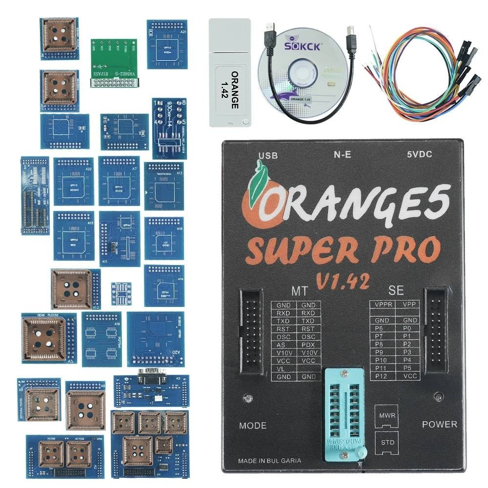 OEM Orange5 V1.42 Super Pro Programmer With Full Adapter Enhanced Functions with USB Dongle