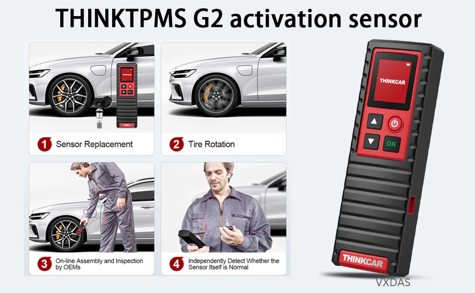 أداة إعادة ضبط الإطارات THINKTPMS G2 TPMS Relearn، جهاز كشف ضغط الإطارات TPMS المحمول باليد، إعادة تعلم أجهزة استشعار TPMS وإعادة ضبطها وبرمجتها