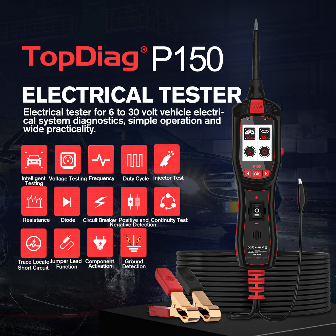 TopDiag P150 Battery Electrical Circuit Tester