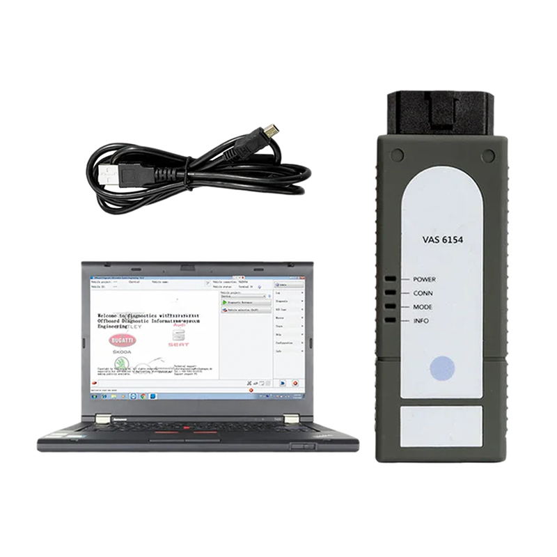 V.AS 6154 Interface VAG Diagnostic Tool with V24.1.2 Software for V.W A.udi Skoda till 2024