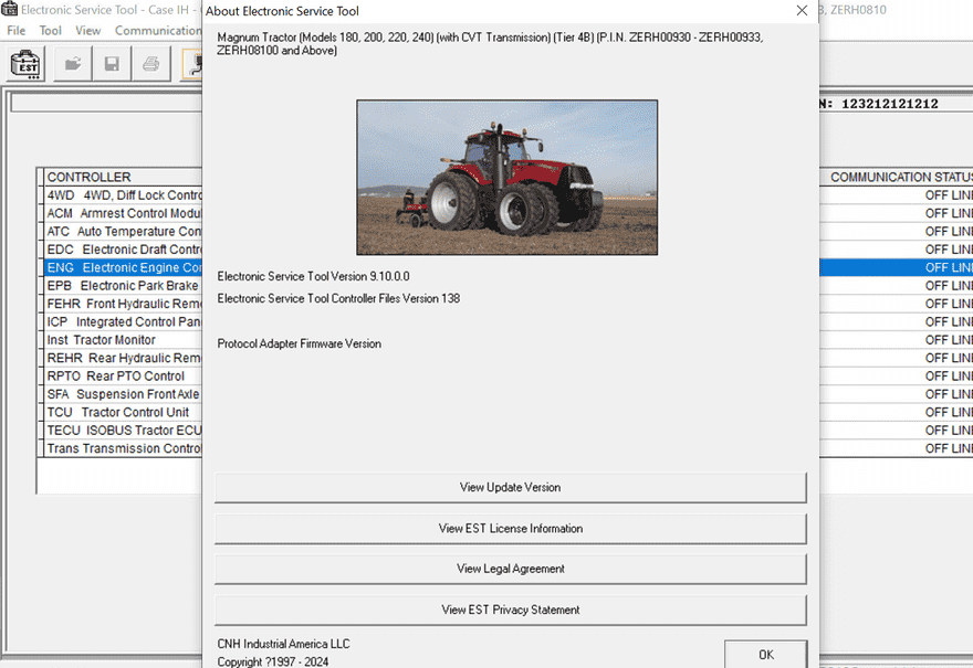 V9.9 version EST software for CNH DPA5