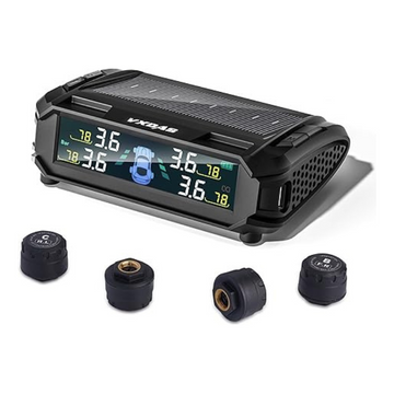 VXDAS Wireless Solar TPMS Tire Pressure Monitoring System with 4 Sensors & 4 Alarm Modes