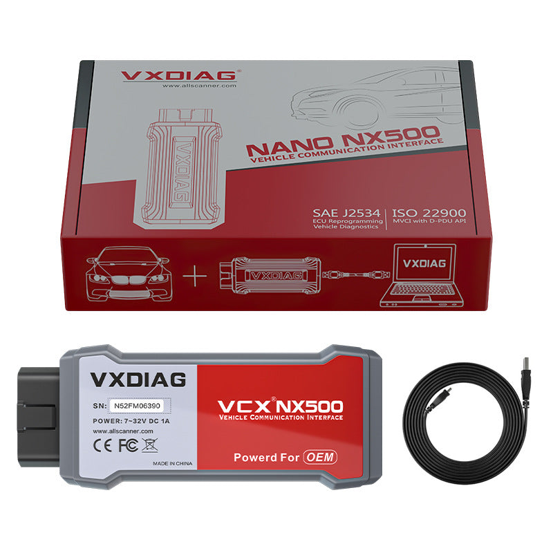 جهاز VXDIAG VCX NANO لسيارات Ford/Mazda 2 في 1 لجميع الماسحات الضوئية