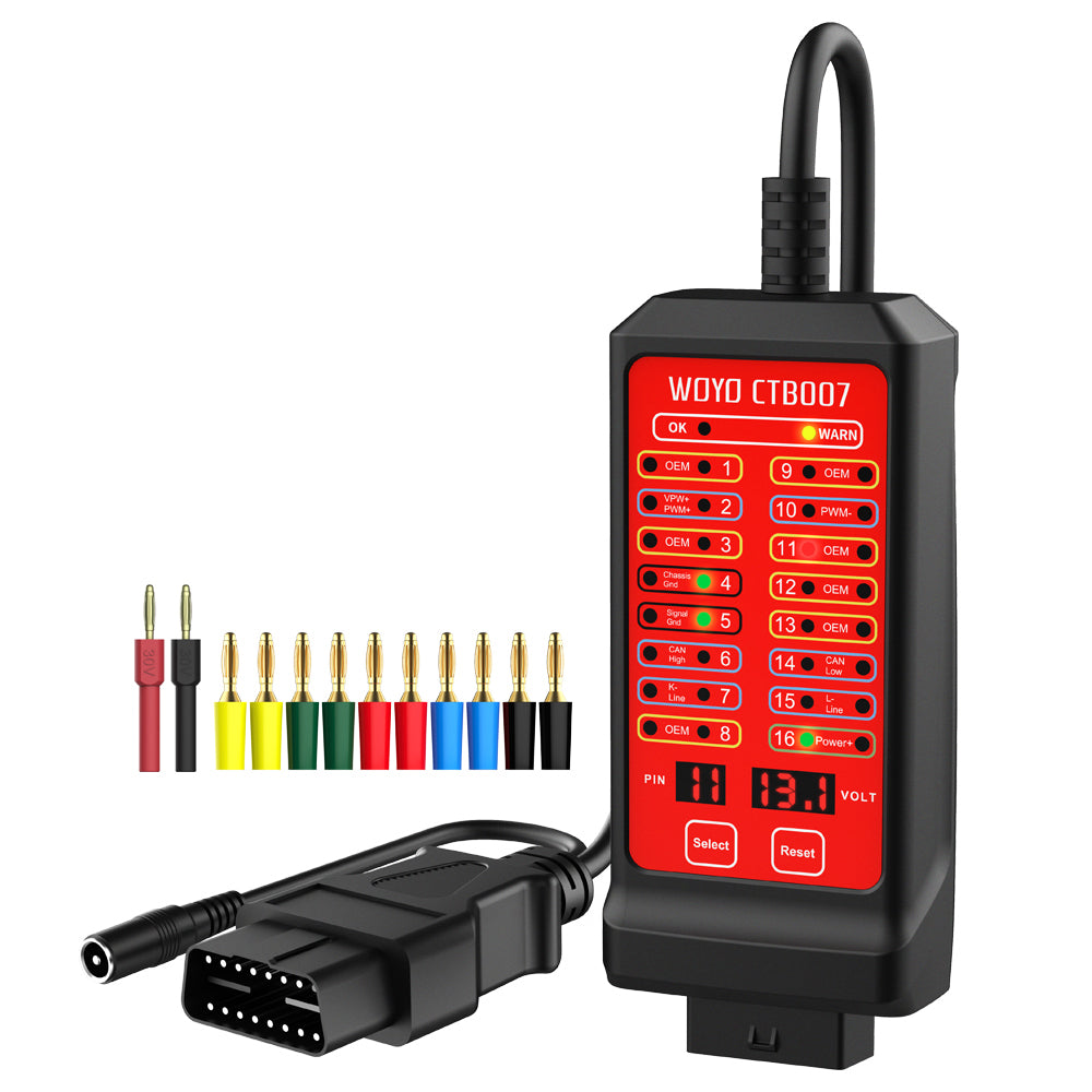 WOYO CTB007 12V24V CAN Bus Circuit Tester 16Pin Break Out Box On-Board Diagnostics Tester