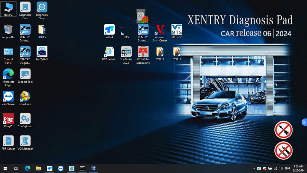 V2024.06 Benz Xentry Diagnostic & Programming Software For Mercedes installed in SSD/HDD