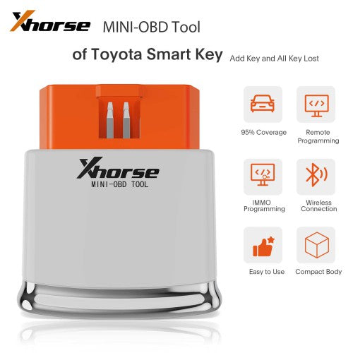 أداة Xhorse MINI OBD لسيارات Toyota FT-OBD إضافة مفتاح وضياع جميع المفاتيح حتى عام 2023 