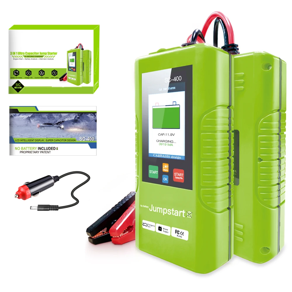 TopDiag SC-400 3-in-1 Super Capacitor Emergency Starting Power Supply Car Jump Starter Fast Charge emergency starter Power Bank