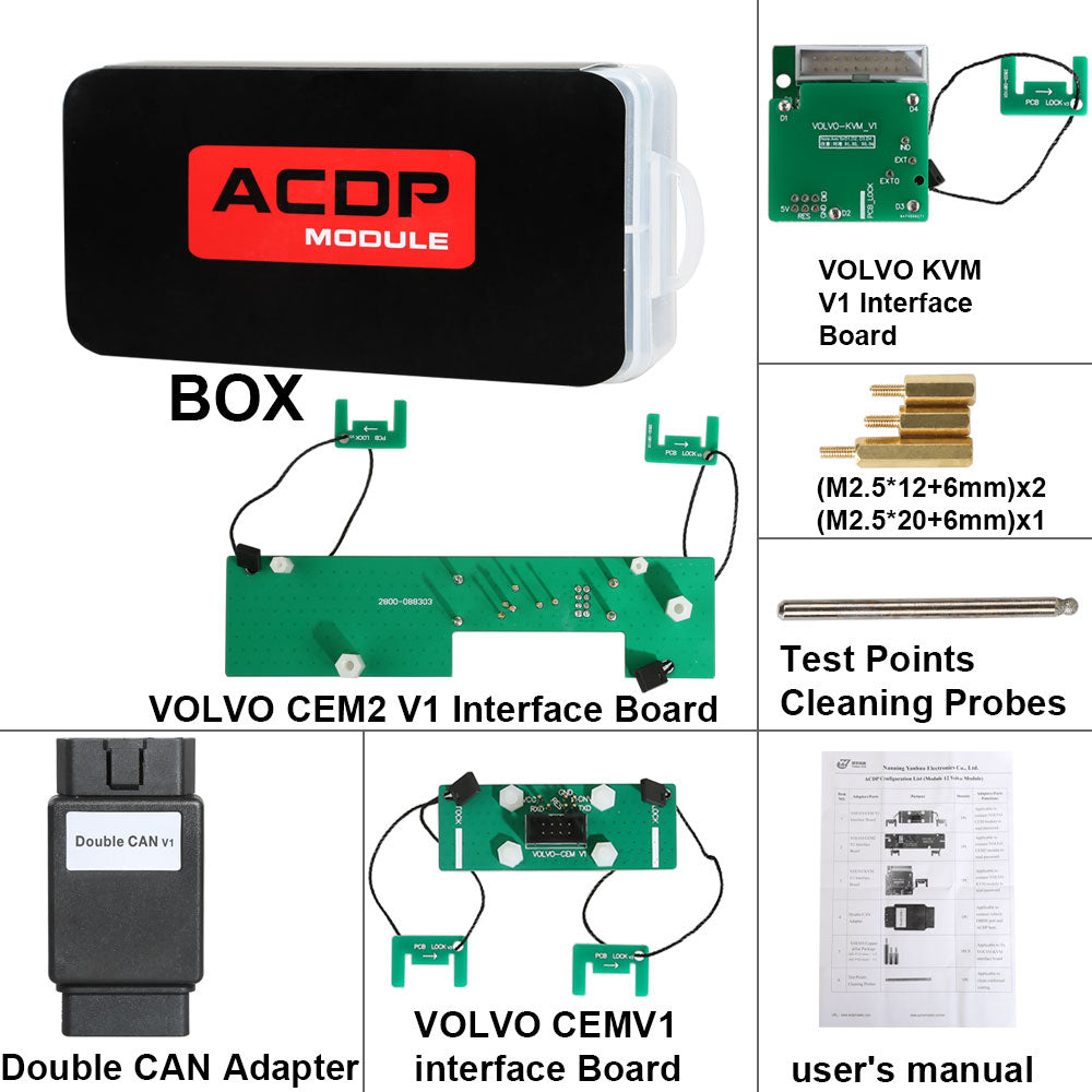 Yanhua Mini ACDP Volvo IMMO Programming Module 12 Support Add Key and All Key Lost - VXDAS Official Store