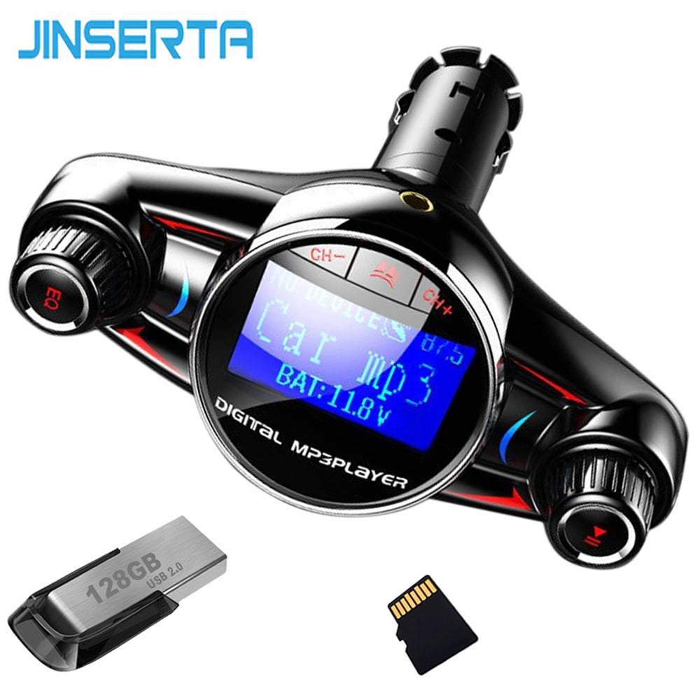 USB OFF Audio Car Receiver V4.0 MP3 TF Transmitter for JINSERTA X Charger AUX Bluetooth music iPhone Power ON Play FM Player - VXDAS Official Store