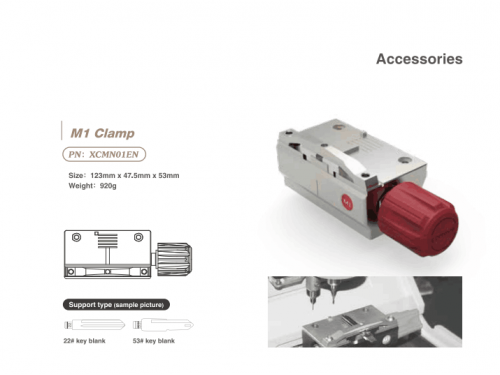 Xhorse M1 Clamp For Condor XC-Mini Dolphin XP005 Key Cutting Machines - VXDAS Official Store