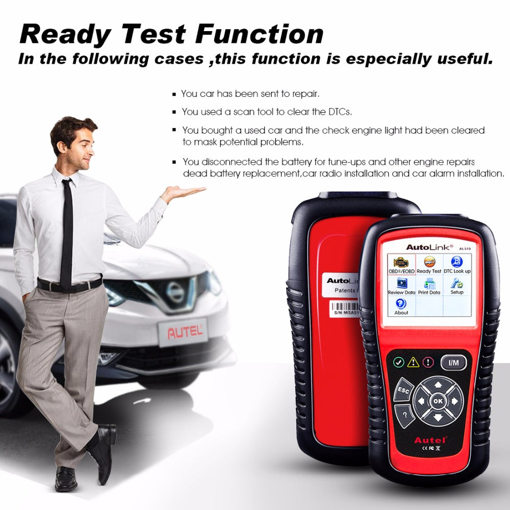 Autel AutoLink AL519 OBD2 Scanner CAN-BUS Diagnostic Scan Tool - VXDAS Official Store