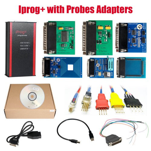 V84 Iprog+ Pro Programmer with Probes Adapters for in-circuit ECU - VXDAS Official Store