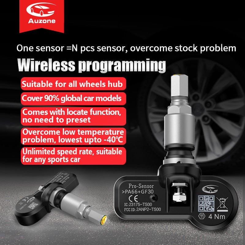 Pro-Sensor Universal TPMS Sensor 433MHZ/315MHZ Universal TPMS Sensor - VXDAS Official Store