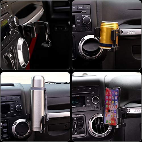 Jeep Bracket Organizer Drink JK 2011-2018 Bolt-on Multi-Function for Unlimited Stand Phone Wrangler & Holder Cup - VXDAS Official Store