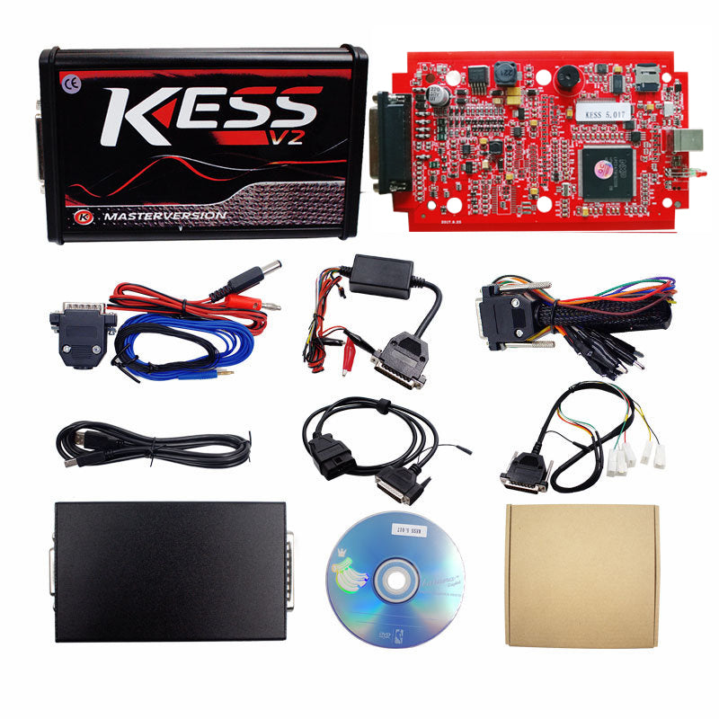 Full Set Online Master Kess V2.53 V5.017+KTAG 7.020+LED BDM Frame+22 Adapters ECU Programmer - VXDAS Official Store