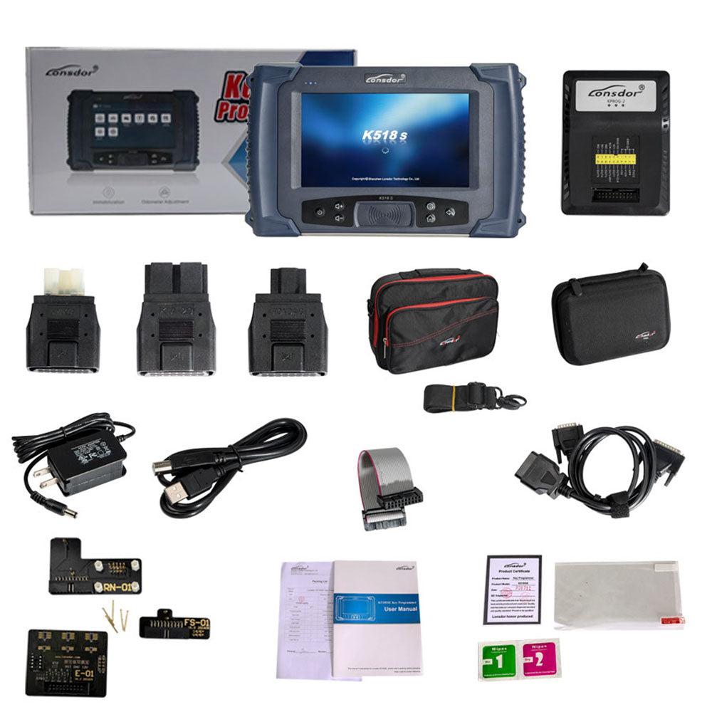 Lonsdor K518S Key Programmer Full Set K518 No Need Tokens Free Update Online With Odmeter Adjustment Cover - VXDAS Official Store