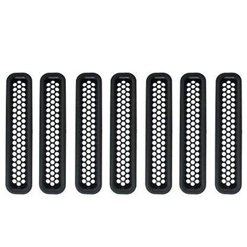 Hooke Road Black Front Grille Clip-in Mesh Inserts for 1997-2006 Jeep Wrangler TJ & Unlimited (Pack of 7) - VXDAS Official Store