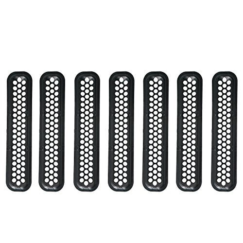 Grill Mesh Inserts Clip-in Honeycomb Grille Guards for 1997-2006 Jeep Wrangler TJ & Unlimited (Pack of 7) - VXDAS Official Store