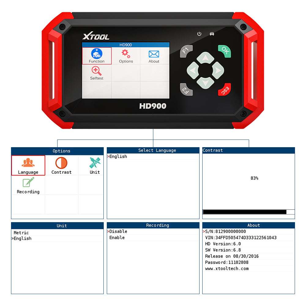 XTOOL HD900 Eobd2 OBD2 CAN BUS Heavy Duty Truck Diagnostic Scanner XTOOL HD900 Code Reader - VXDAS Official Store