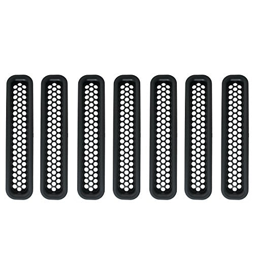 Grill Mesh Inserts Clip-in Honeycomb Grille Guards for 1997-2006 Jeep Wrangler TJ & Unlimited (Pack of 7) - VXDAS Official Store