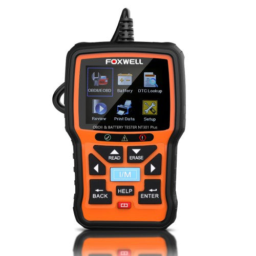 Foxwell NT301 Plus CAN OBDII/EOBD Code Reader and 12V Battery Tester