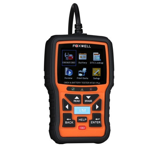 Foxwell NT301 Plus CAN OBDII/EOBD Code Reader and 12V Battery Tester