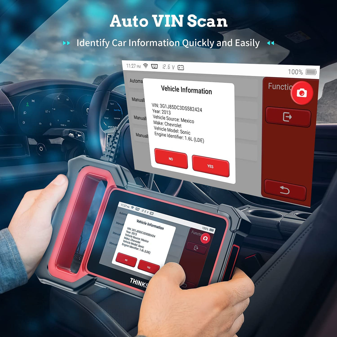 أداة فحص تشخيصية ThinkScan Plus S4 من THINKCAR مع 28 إعادة تعيين ABS/SRS/Engine/Transmission/BCM OBD2 Scanner