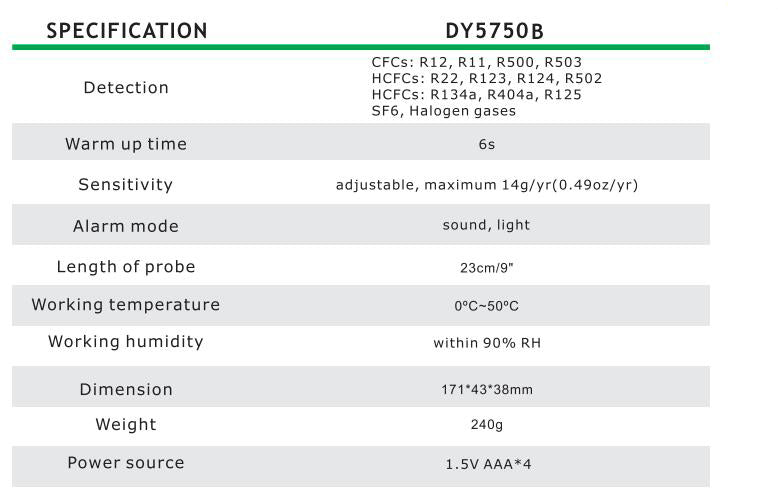 DY5750B Refrigeration Gas Leak Detector Automotive Car Electronics Air Conditioning Freon Halogen Leakage Detection Tool - VXDAS Official Store