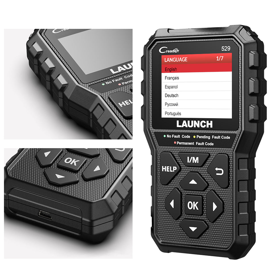 أداة تشخيص السيارات Launch X431 Creader 529 OBD2 Scanner وقارئ أكواد CR529 OBDII