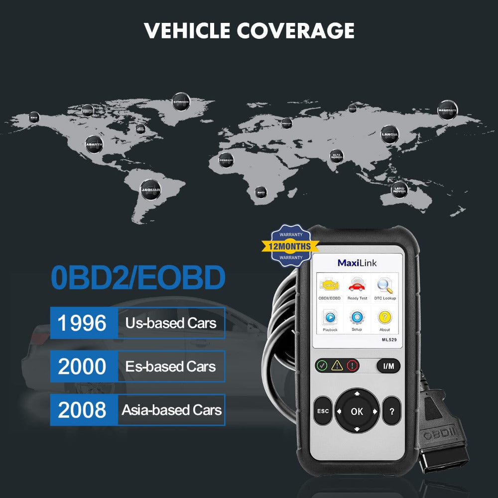 MaxiLink ML529 VEHICLE COVERAGE