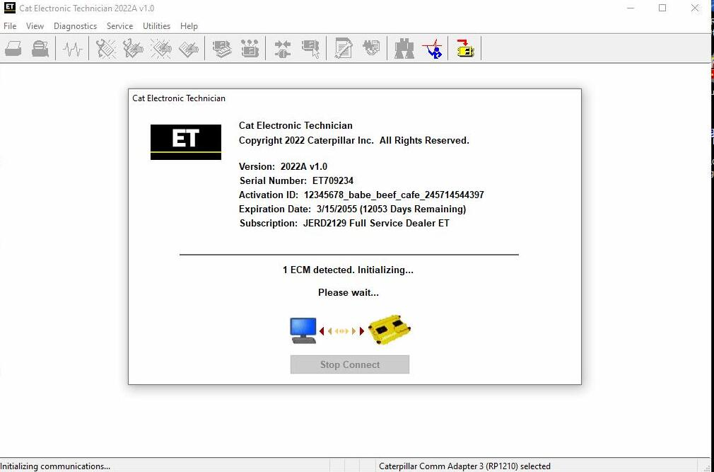 CAT ET Software 2024A Caterpillar Electronic Technician Diagnostic Software Installation Service