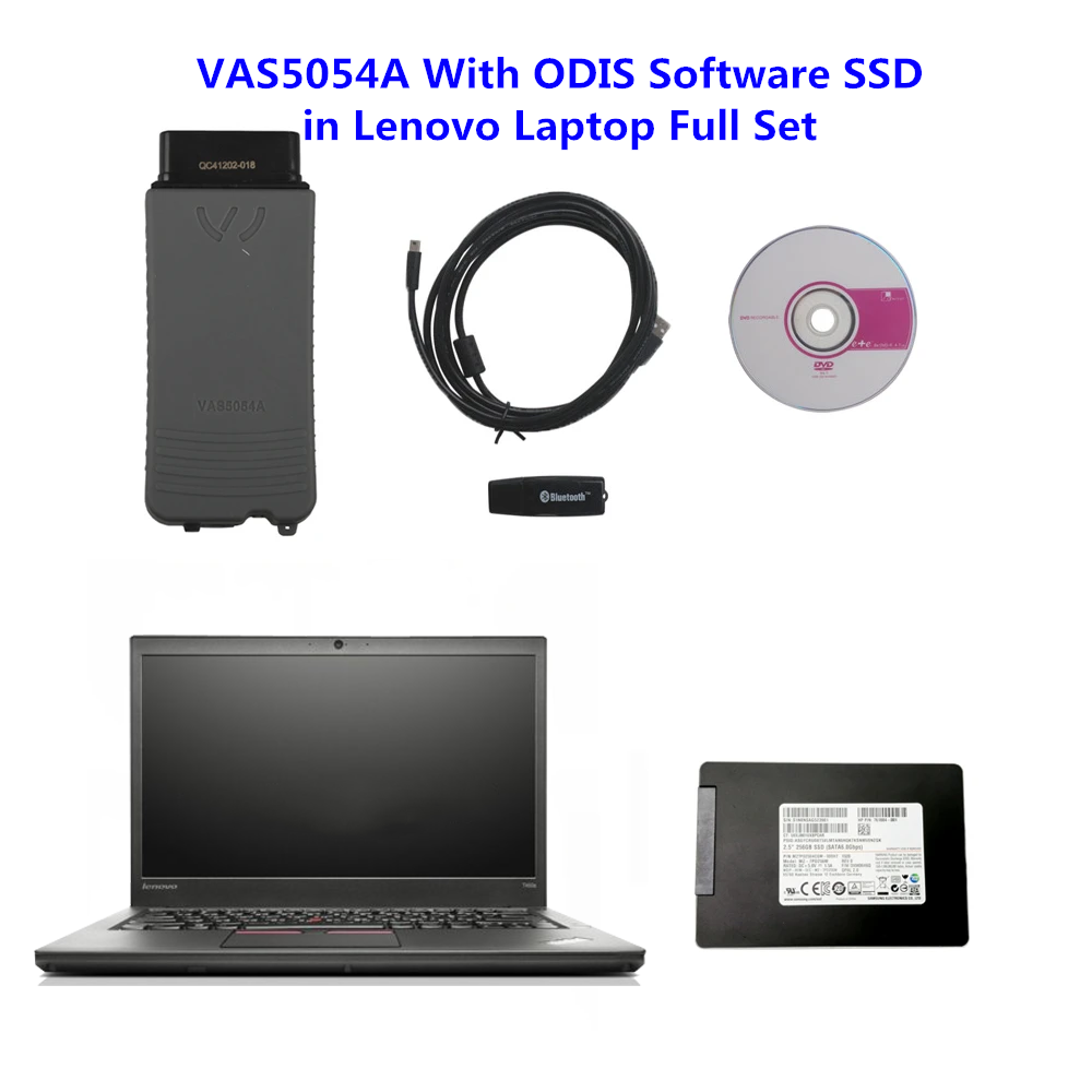 أداة تشخيص V-AS 5054 VAG مع الكمبيوتر المحمول Lenovo T430 المثبت عليه برنامج ODI-S V7.21 مكتمل وجاهز للاستخدام