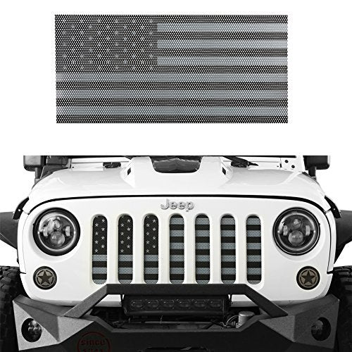 Hooke Road Jeep Grill Insert American Flag Grille Screen for 2007-2018 Jeep Wrangler JK & Wrangler Unlimited - VXDAS Official Store